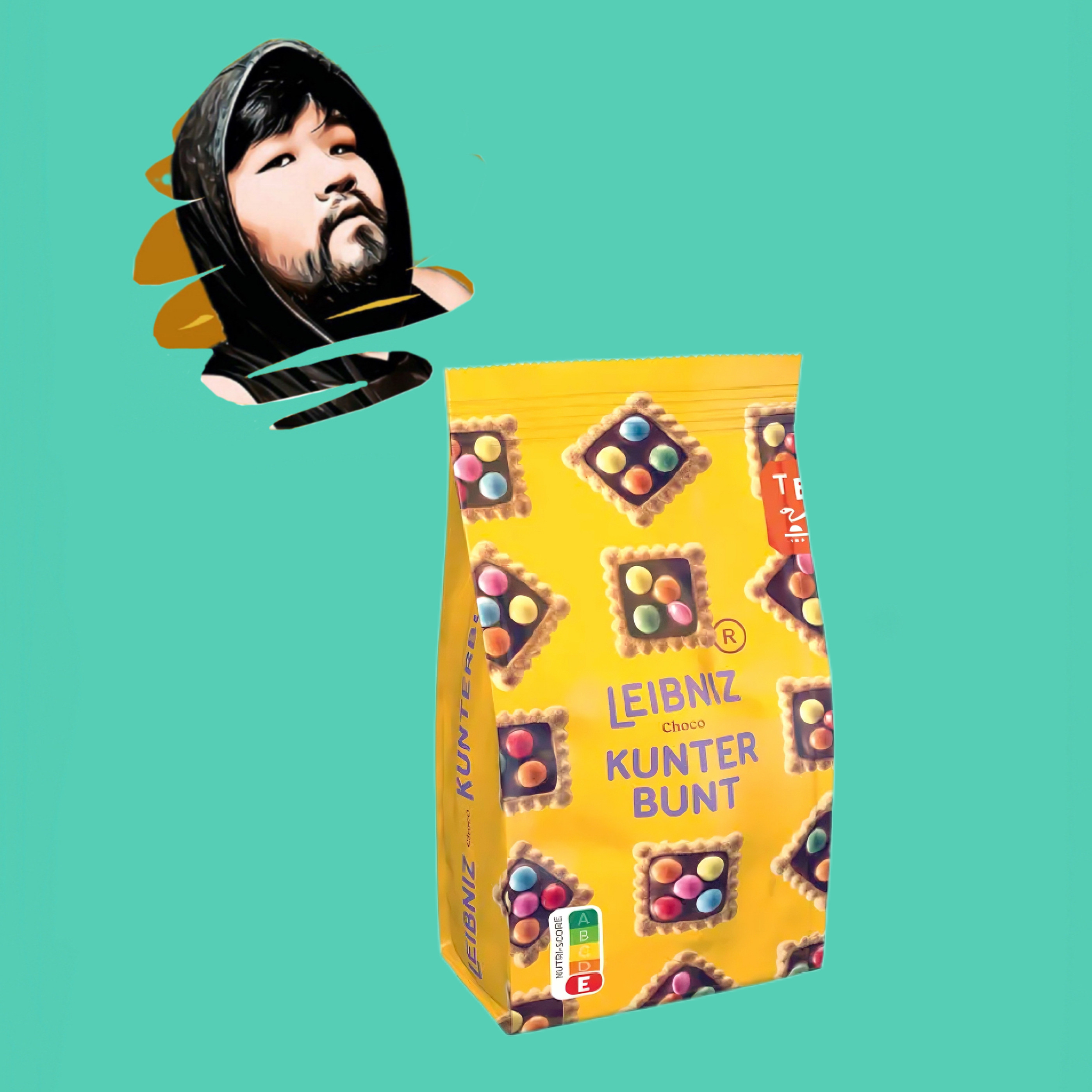 德国直邮满300包邮Leibniz莱布尼茨彩色巧克力豆迷你黄油曲奇150g