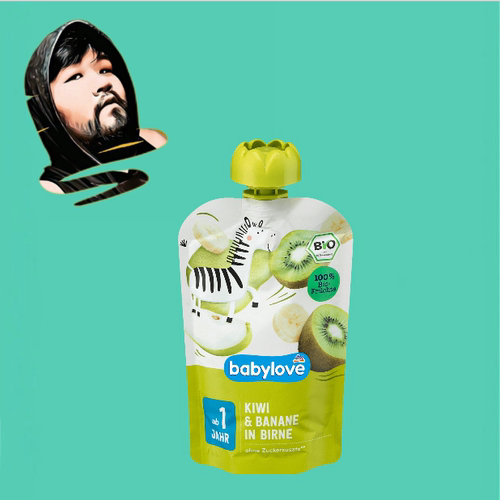 德国直邮【300包邮】babylove有机1岁+香蕉奇异果菠萝吸吸乐100g