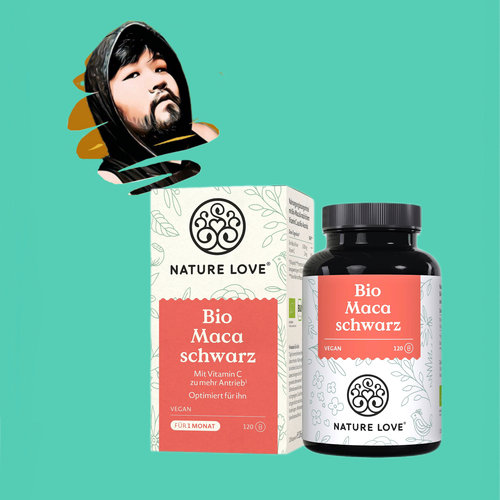 德国直邮【全场300包邮】Nature love有机纯素黑马卡胶囊120粒