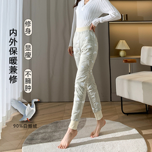 冬季羽绒裤女内穿加绒加厚东北零下40度极寒保暖加长内胆打底棉裤