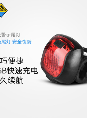 萌大圣自行车尾灯USB充电骑行安全夜骑警示公路山地车尾灯配件