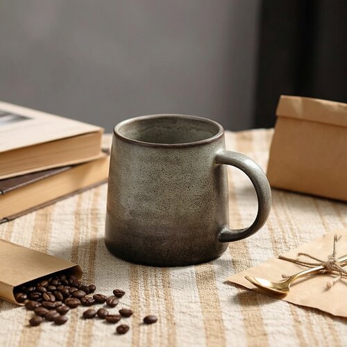 复古陶瓷渐变大容量马克杯咖啡杯