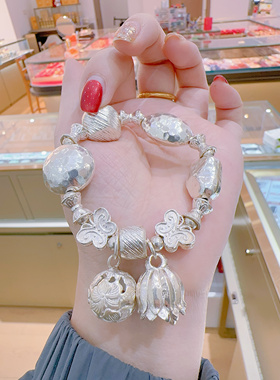 手工纯银手链 随形手串 兴亚福珠宝 银手链