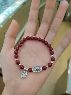 朱砂银珠大象岁岁平安个性百搭款女士手链