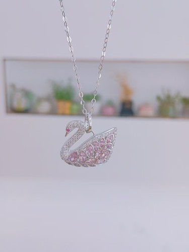 纯银天鹅项链轻奢小众设计感锁骨链
