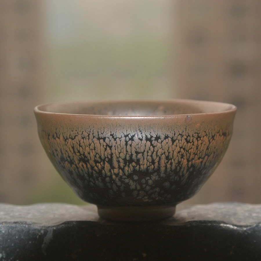建盏蔡炳盛鹧鸪斑窑变早期孤品