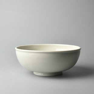 煮雪定瓷曲阳定州仿古釉全手刻花盆汤盆面盆餐具珍品宋韵定窑