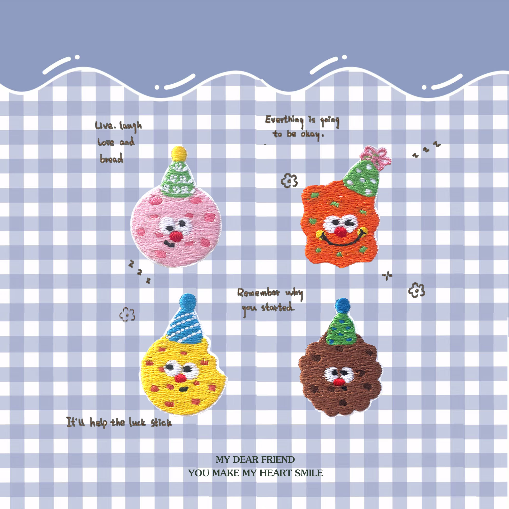 美味饼干装饰贴卡通补丁贴衣服儿童书包汗巾DIY手工贴花刺绣自粘