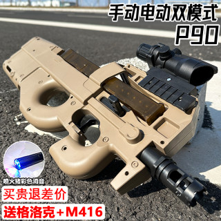 p90冲锋电动连发水晶玩具仿真儿童男孩手自一体可发射专用软弹枪