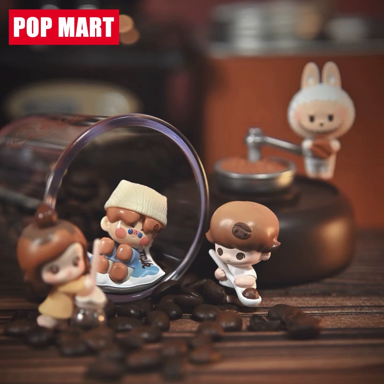 正品泡泡玛特POP MART萌粒咖啡工厂系列确认款可爱手办一颗包邮