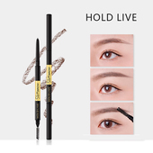 HOLD LIVE网红自然精细眉笔卡其烟灰棕咖色防水防汗不易脱色正品