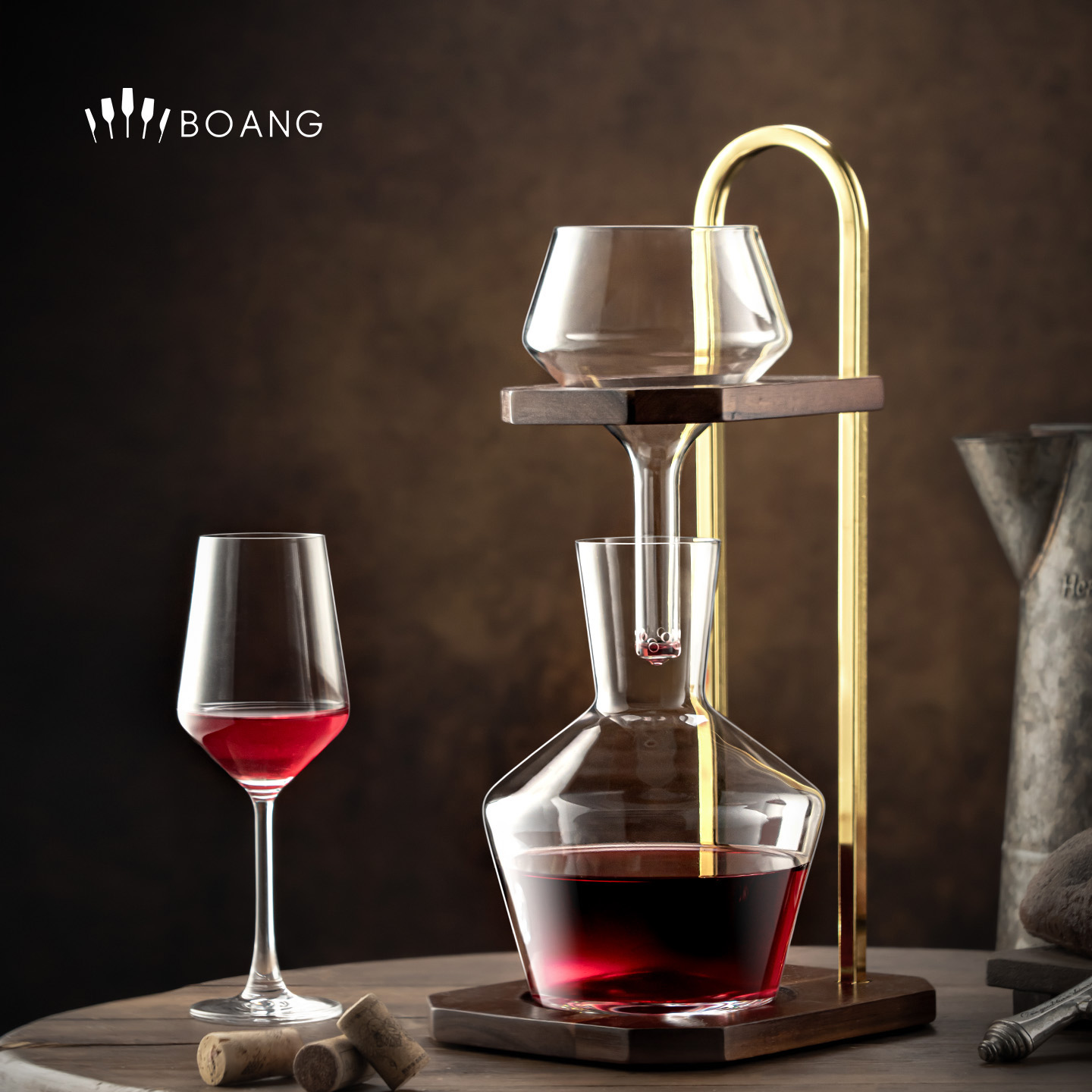 创意醒酒器红酒家用高级感瀑布大葡萄酒分酒壶水晶快速倒酒壶摆件
