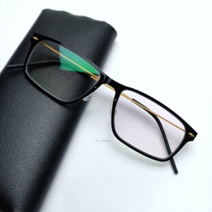 林德6507重5.7g男款超轻纯钛眼镜框架镜腿无螺丝设计黄宗泽同款