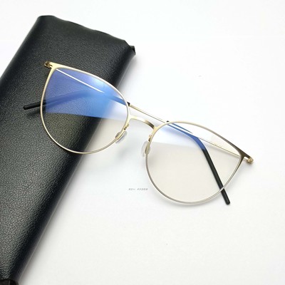 超轻女款纯钛眼镜框架6g不含镜片