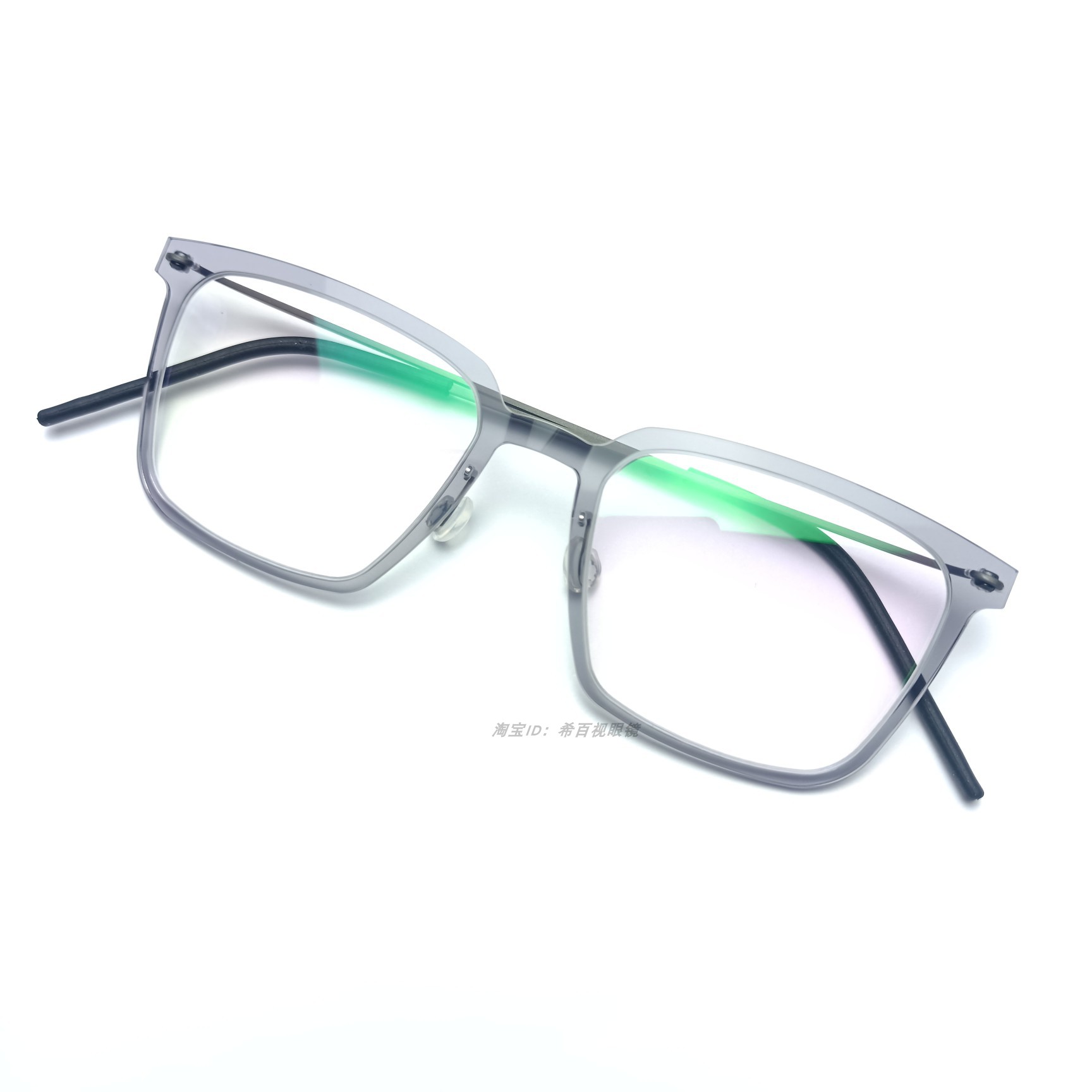 男款超轻方框纯钛眼镜腿林德6639