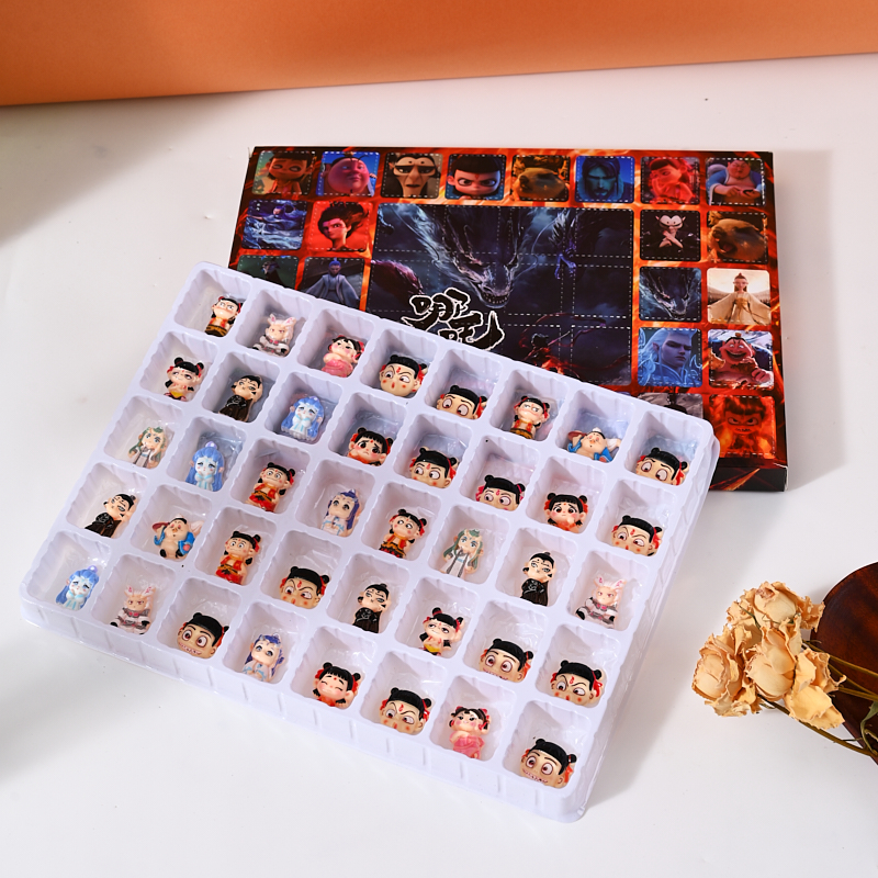 40洞哪吒戳戳乐盲盒精美树脂摆件