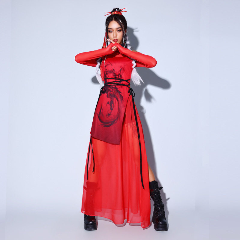 中国风爵士舞蹈服演出服国潮风