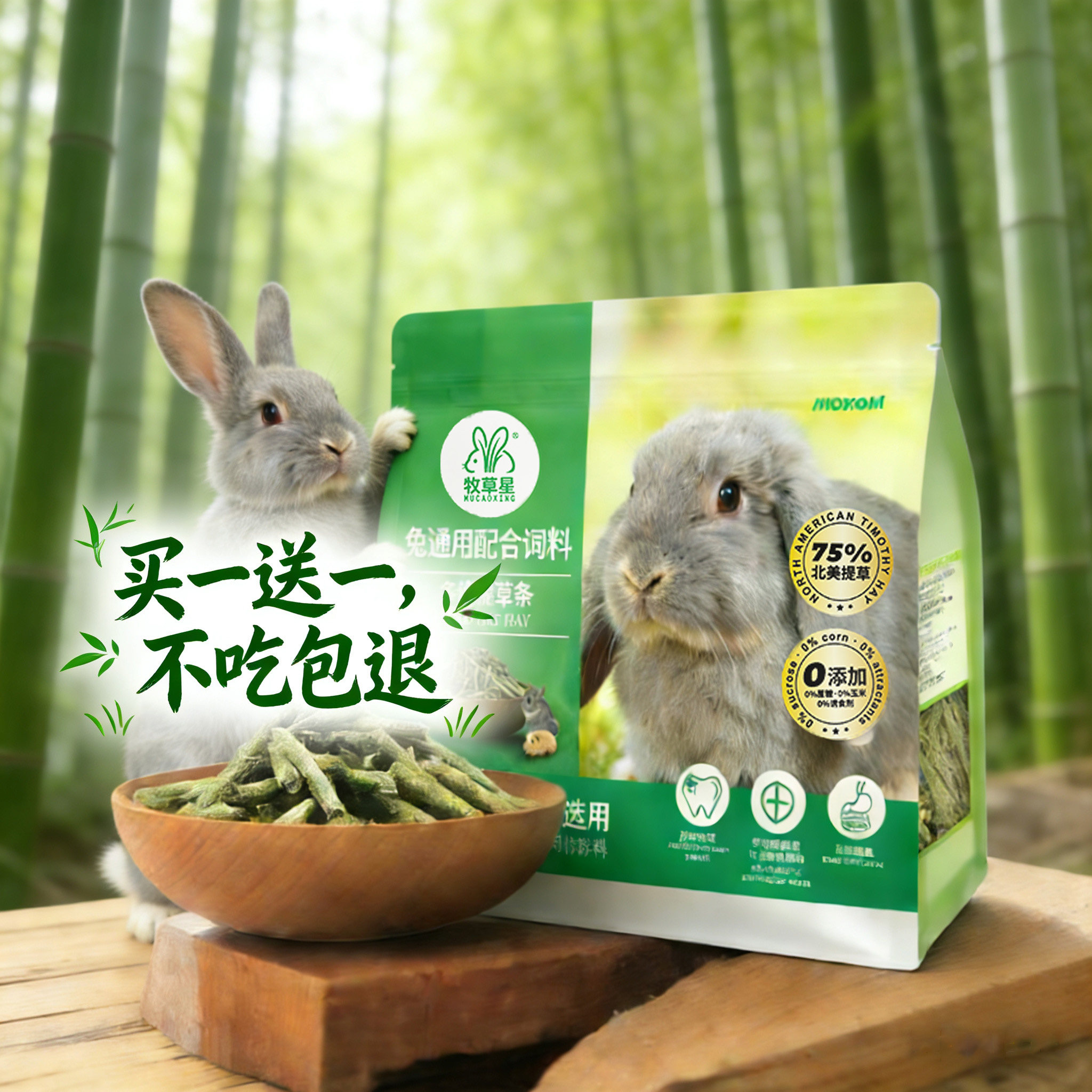 新品尝鲜提摩西草条兔子磨牙龙猫豚鼠草棒小宠零食牧草星