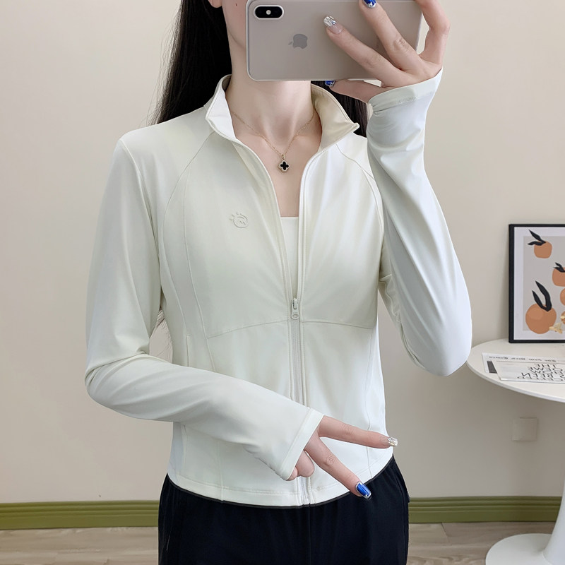探拓防晒衣女UPF100+立领凉感长袖防晒服户外运动透气冰肤外套薄