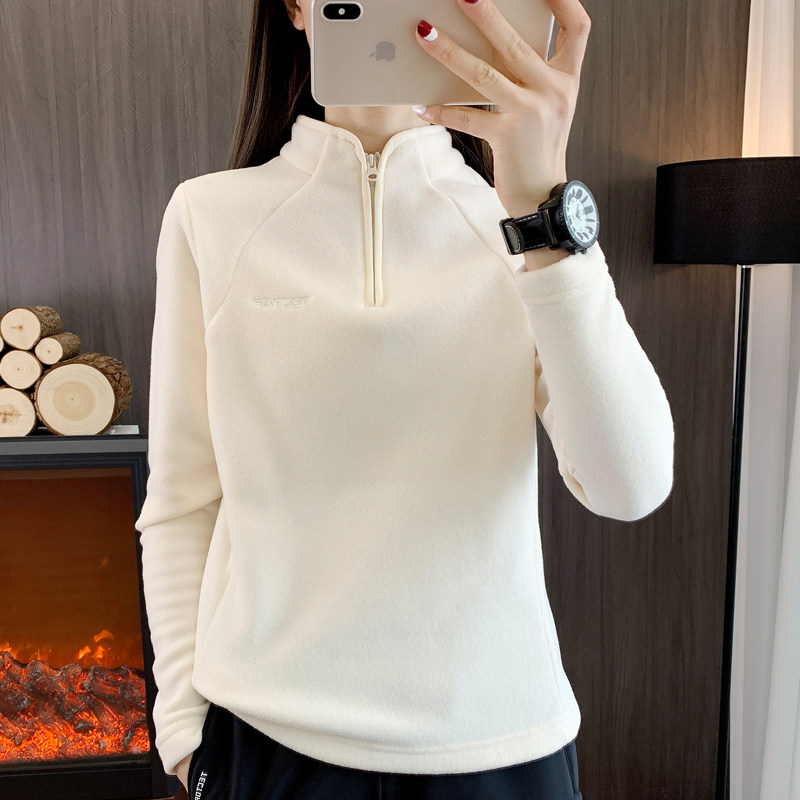 探拓抓绒衣女摇粒绒卫衣