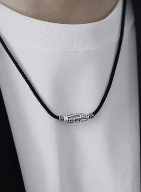 999足银男士项链转运珠