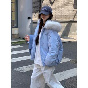 棉服女款冬季外套2025新款学生小个子宽松加厚保暖派克服棉衣棉袄