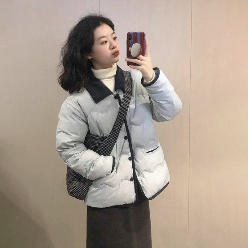 冬季蓝色夹棉短款外套女装小香风2026新款超好看轻薄棉袄上衣棉服,女装/女士精品,棉衣/棉服,淘宝优惠券,粉丝福利购,淘宝优惠卷