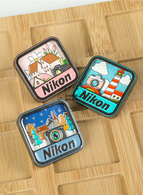 尼康NIKKOR徽章盲盒相机金属徽章胸针摄影师配饰周边包包饰品礼物