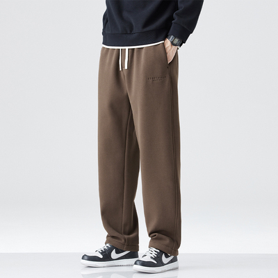 美式重磅加绒加厚卫裤