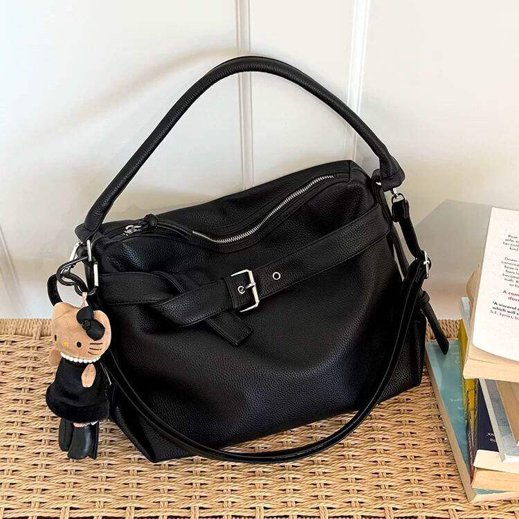 New Korean niche commuting style retro large capacity tote