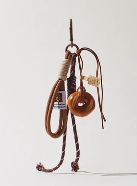 原创miu风博主同款碱水面包手绳挂绳包包挂件包配饰包挂件钥匙扣