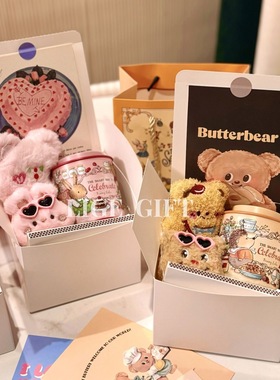 黄油小熊香薰蜡烛生日礼物送女生闺蜜礼盒品小众高级卧室持久香氛