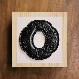 纸条手作 手工牛皮木刀锷 木刀刀锷 剑道刀镡TSUBA 御先稻荷