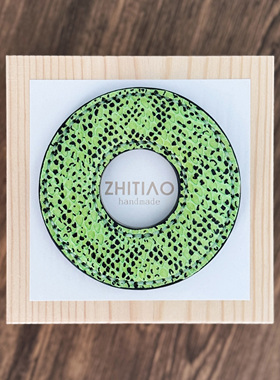 纸条手作 手工蛇皮竹刀锷 竹剑刀锷 剑道刀镡TSUBA