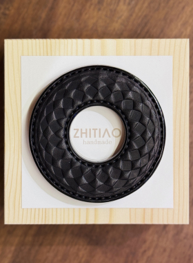 纸条手作 手工牛皮竹刀锷 竹剑刀锷 剑道刀镡TSUBA 超维弦切