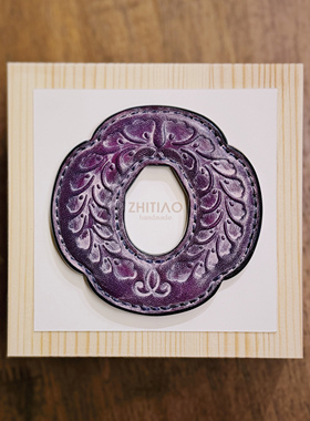 纸条手作 手工牛皮木刀锷 木刀刀锷 剑道刀镡TSUBA 隐秘之境