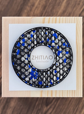 纸条手作 手工蛇皮竹刀锷 竹剑刀锷 剑道刀镡TSUBA