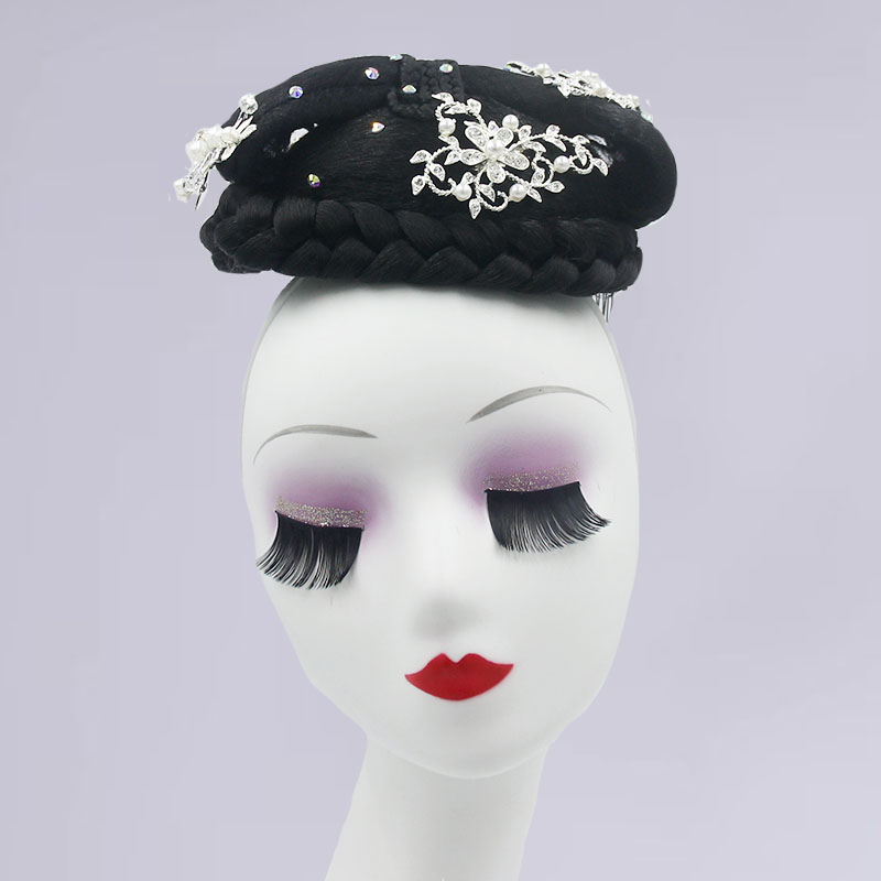 新款艺考独舞古典舞蹈皓月僚影头饰中国风扇子舞伞舞台表演发饰