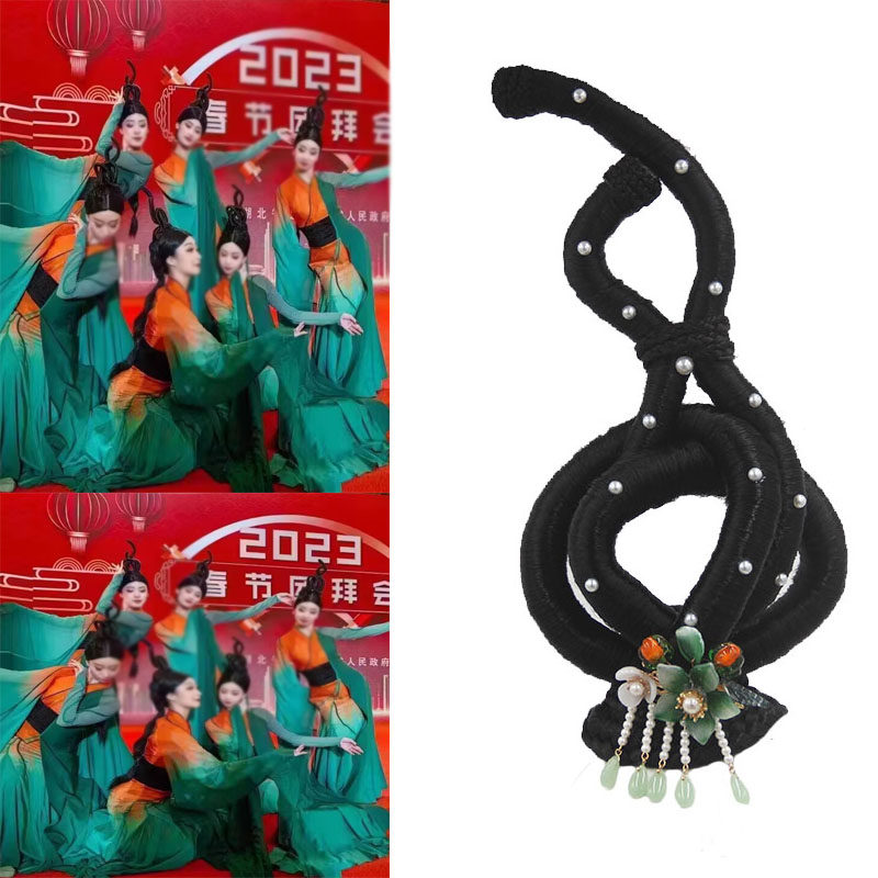 原创古典舞橘颂同款演出服发饰