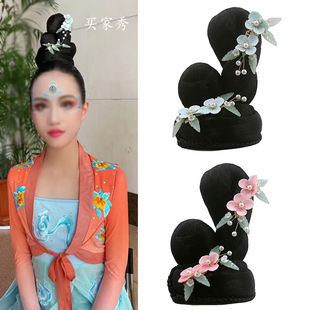 古装成人儿童古典舞民族汉服头饰假发髻舞蹈敦煌发饰古风飞天演出