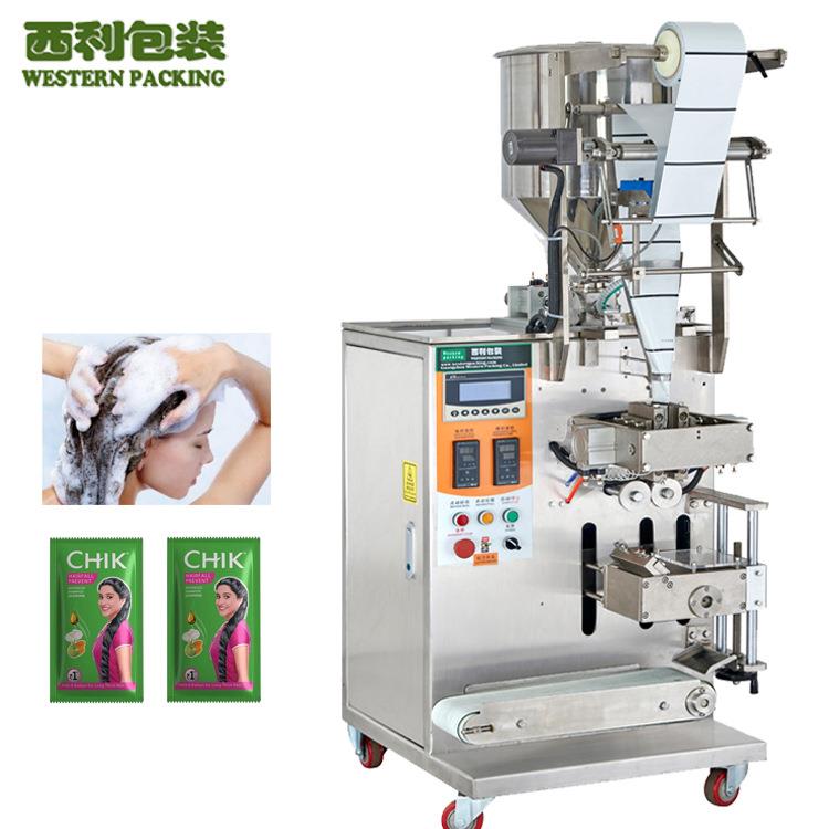 洗发水四边封袋装包装机立式液体包装机小型免洗手液包装机
