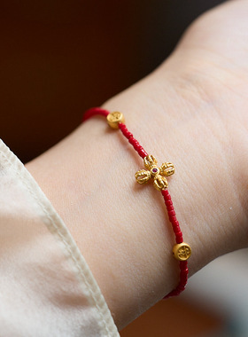 杭州灵隐2025蛇年本命年琉璃手链本命年吉祥新中式高颜值红色手绳