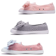 Trái tim cô gái dễ thương ngọt ngào ~ Converse mùa hè của phụ nữ thấp nơ nơ vải 560672 560673 560674 - Plimsolls