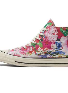 CONVERSE匡威1970S三星标牡丹印花高帮男女情侣款帆布鞋170516C