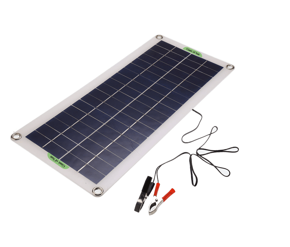 多晶硅30W太阳能板12V5V充电手机控制稳压器套装双USB加DC精品
