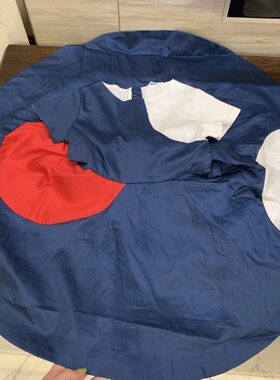 法国10岁宝蓝色J家深蓝波点秋冬季纯棉短袖圆领连衣裙3-12岁包邮