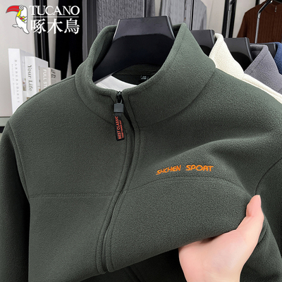 啄木鸟秋冬季男士立领夹克衫