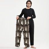 皮毛一体裤 金狸貂皮裤 中老年冬季 加绒加厚棉裤 子貂毛皮草内穿 男士