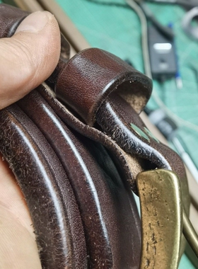 七毫米狂野牛皮腰带男士皮带加厚特厚手工皮带定制3.9宽