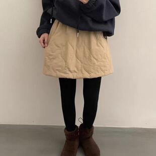 复古个性 24秋冬新款 夹棉百搭松紧腰显瘦半身裙女 type Exclusive
